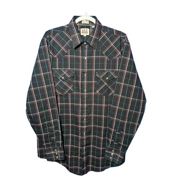 Ely Cattleman Other - Ely Cattlemen | Western Rodeo Plaid Long Sleeve Button Up Shirt